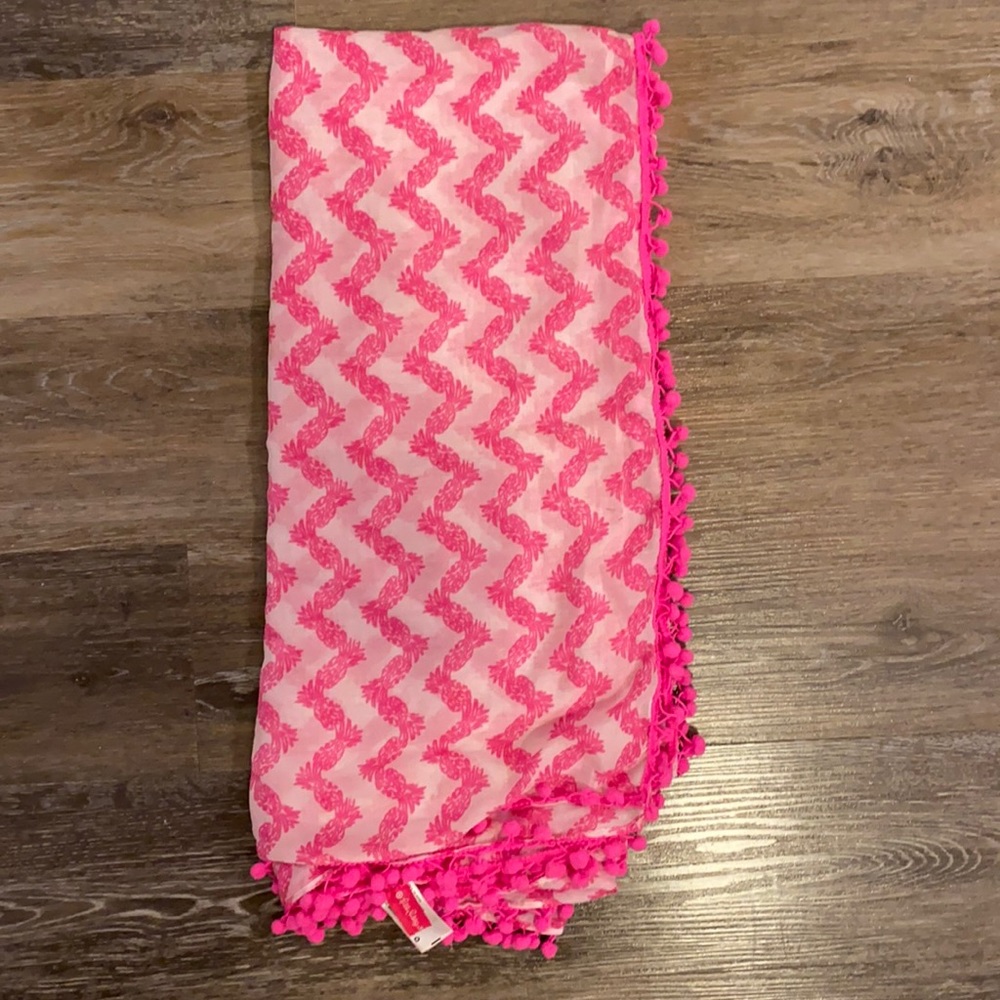 Lilly for Target Pineapple Print Pom Scarf